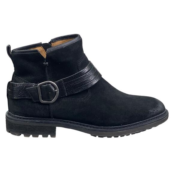 Sofft Women’s Lavina Buckled Black Suede Ankle Boot Size US 10 - Picture 1 of 11